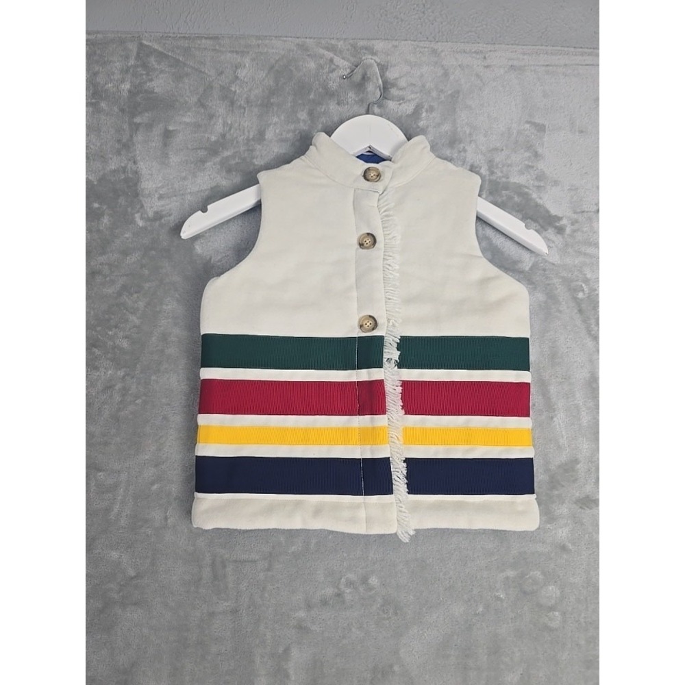 CPC‎ Classic Prep Childrenswear Quilted Wool Blend Jacket Cream Primary Colors M